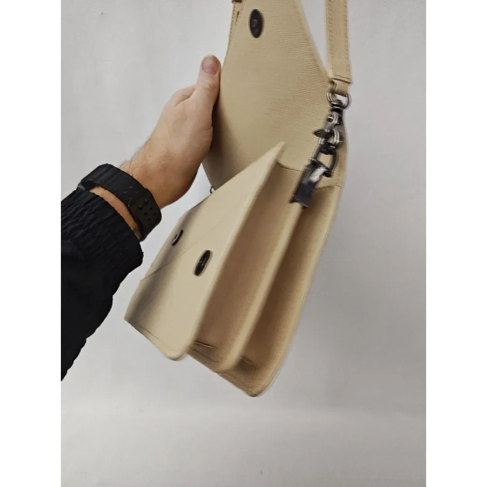 Botkier Handbag Medium Taupe Cream  Crosstown‎ Leather Hobo Bag Purse